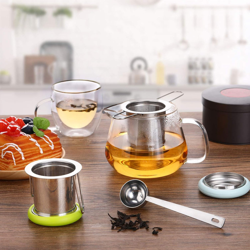 Patelai 2 Pcs Tea Infusers with Scoop Tea Infusers for Loose Teas