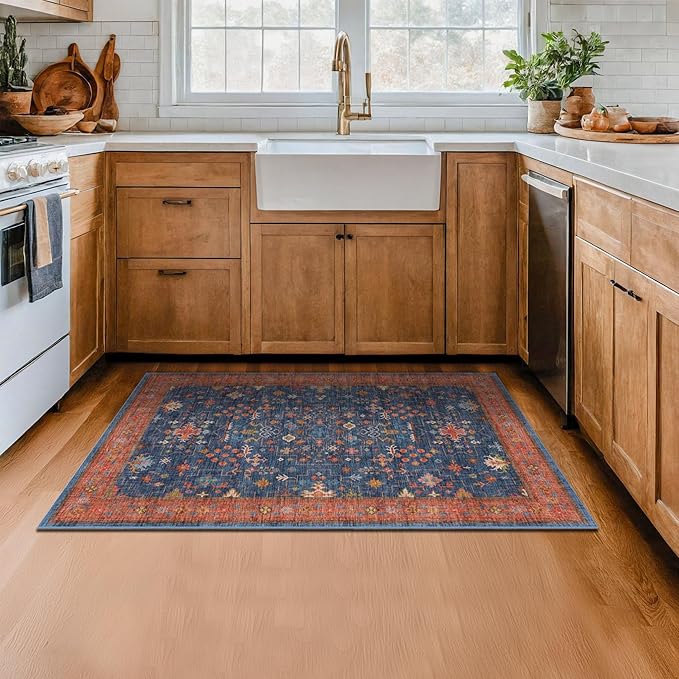 Large 3x5 Kitchen Rug Non Slip Machine Washable, Throw Rugs - Image 3