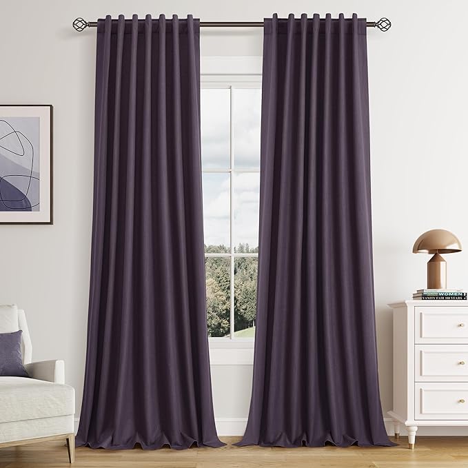 Guken 100% Blackout Curtains 102 Inch Length 2 Panels Set by Guken