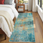 Washable Area Rugs 2'x10' Non-Slip Modern Abstract Soft - Image 8