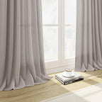 Nanspring Stone Grey Linen Curtains 102 Inches Long - Image 5