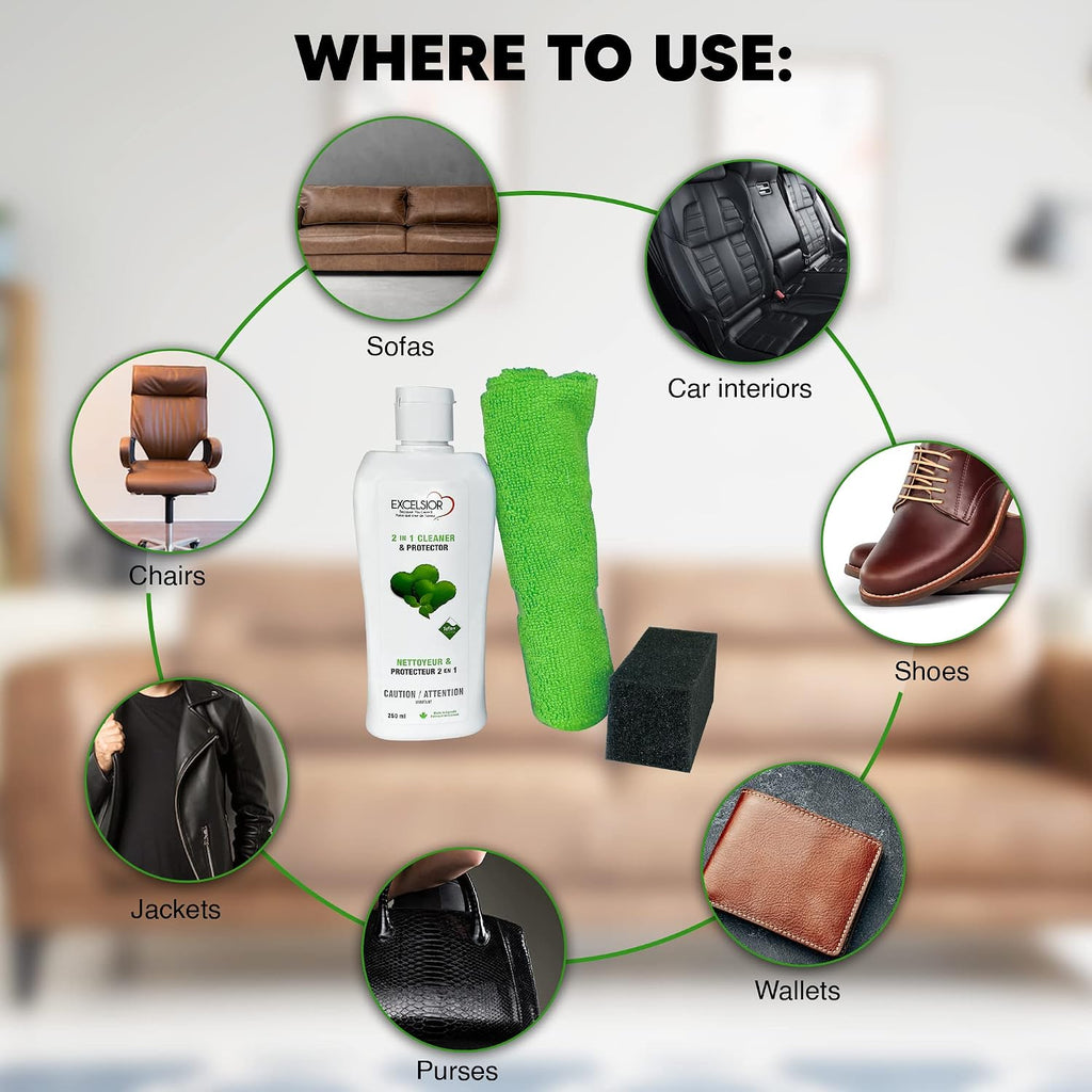 Excelsior Leather Cleaner & Conditioner Kit, Car Interior & Furniture