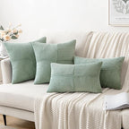 MIULEE Greyish Green Decorative Throw Pillow Covers 18x18 Inch - Image 4