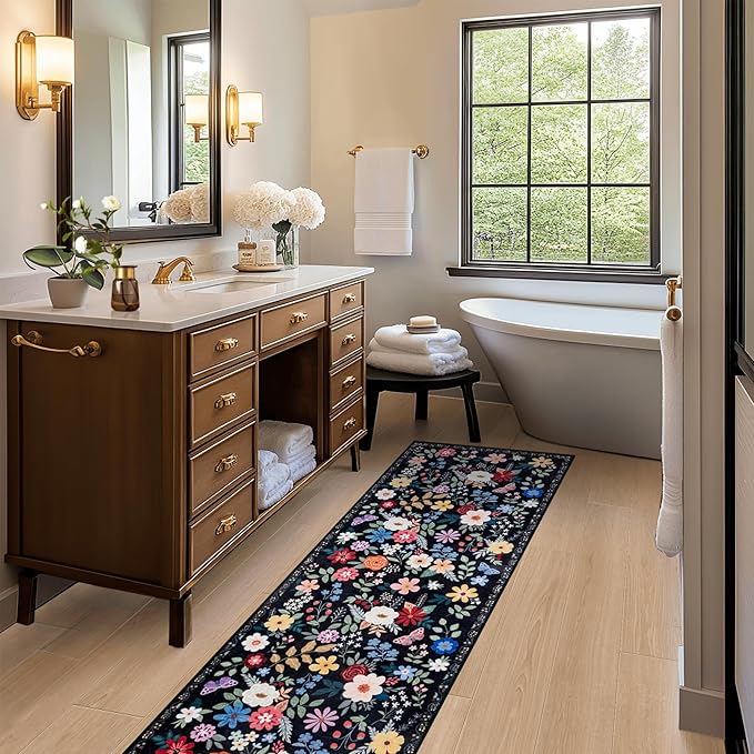 Runner Rug for Entryway: 2x6 Kitchen Rugs Non Slip Washable Ultra-Thin Soft - Image 5