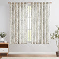 jinchan Linen Blend Curtain Floral Curtains by JINCHAN