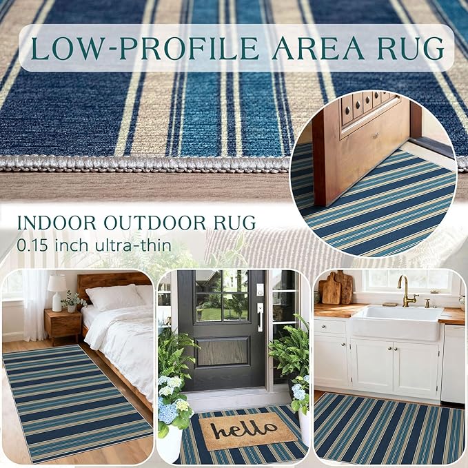 Striped Outdoor Rug - Image 7