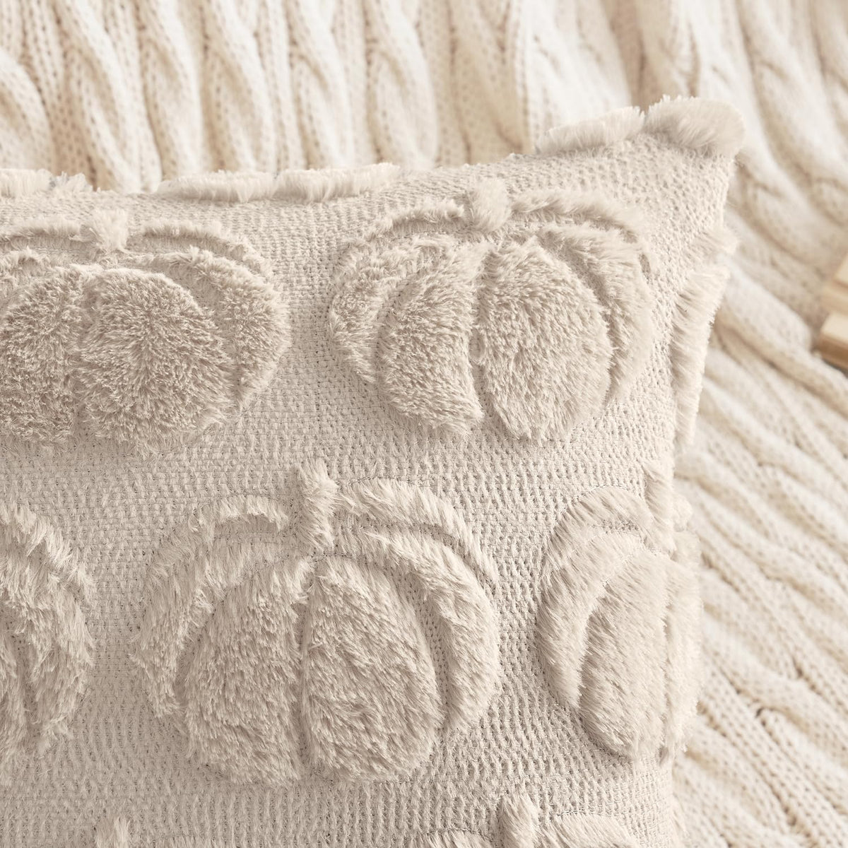 MIULEE Fall Pillow Covers Pumpkin Fall Decor 18x18 Beige