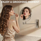 Auxmir 8" Double-Sided Wall-Mounted Makeup Mirror, 1X/30X Magnifying Mirror