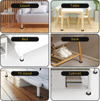20 Pack Adjustable Stackable Furniture Risers, 1.38 Inch Heavy Duty Square Lifts Bed Raising Blocks for Mattress Bed Desk Table Leg Couch Sofa Chair Frame Dorm, Black
