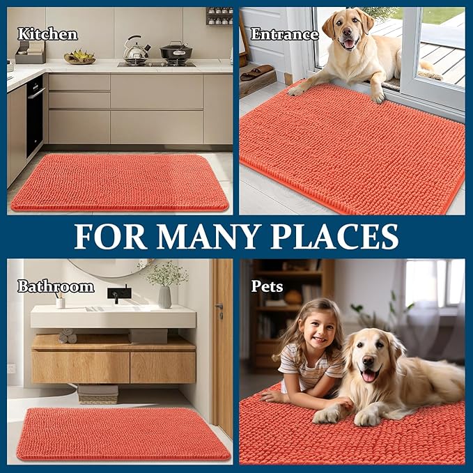 OLANLY Dog Door Mat for Muddy Paws 44x32, Absorbs Moisture and Dirt, Absorbent - Image 8