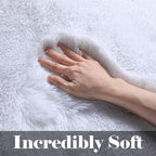ONASAR White Runner Rugs for Bedroom Living Room, Luxury Bedside Fluffy Area - Image 2