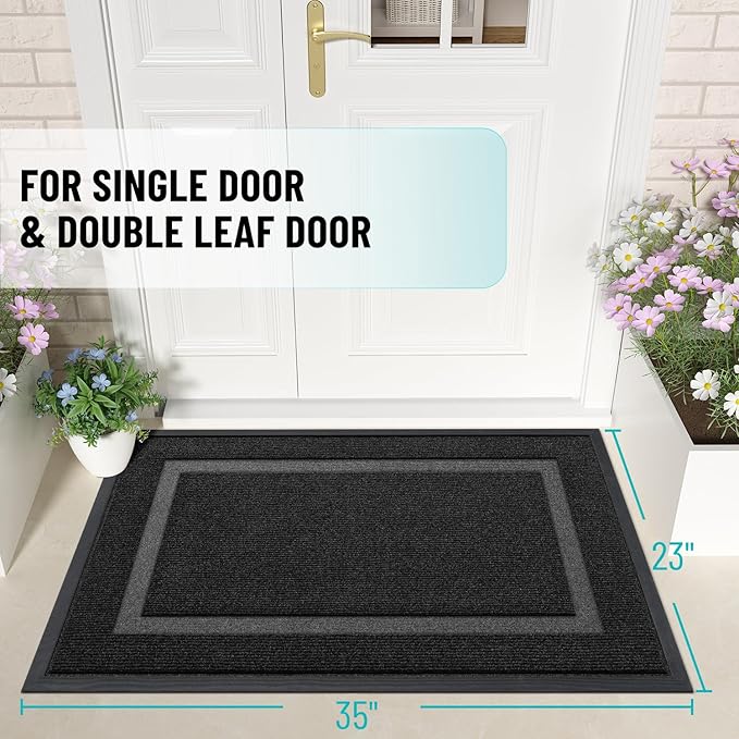 OLANLY Front Door Mat Indoor Outdoor Entrance, Waterproof All-Season, - Image 2