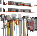 TORACK Garden Tool Organizer Wall Mount, Garage Folding Chair Storage Rack