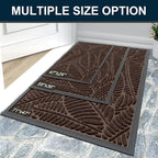 Colorxy Waterproof Doormat, Sturdy Natural Rubber Front Door Mats, Non Slip Low - Image 7
