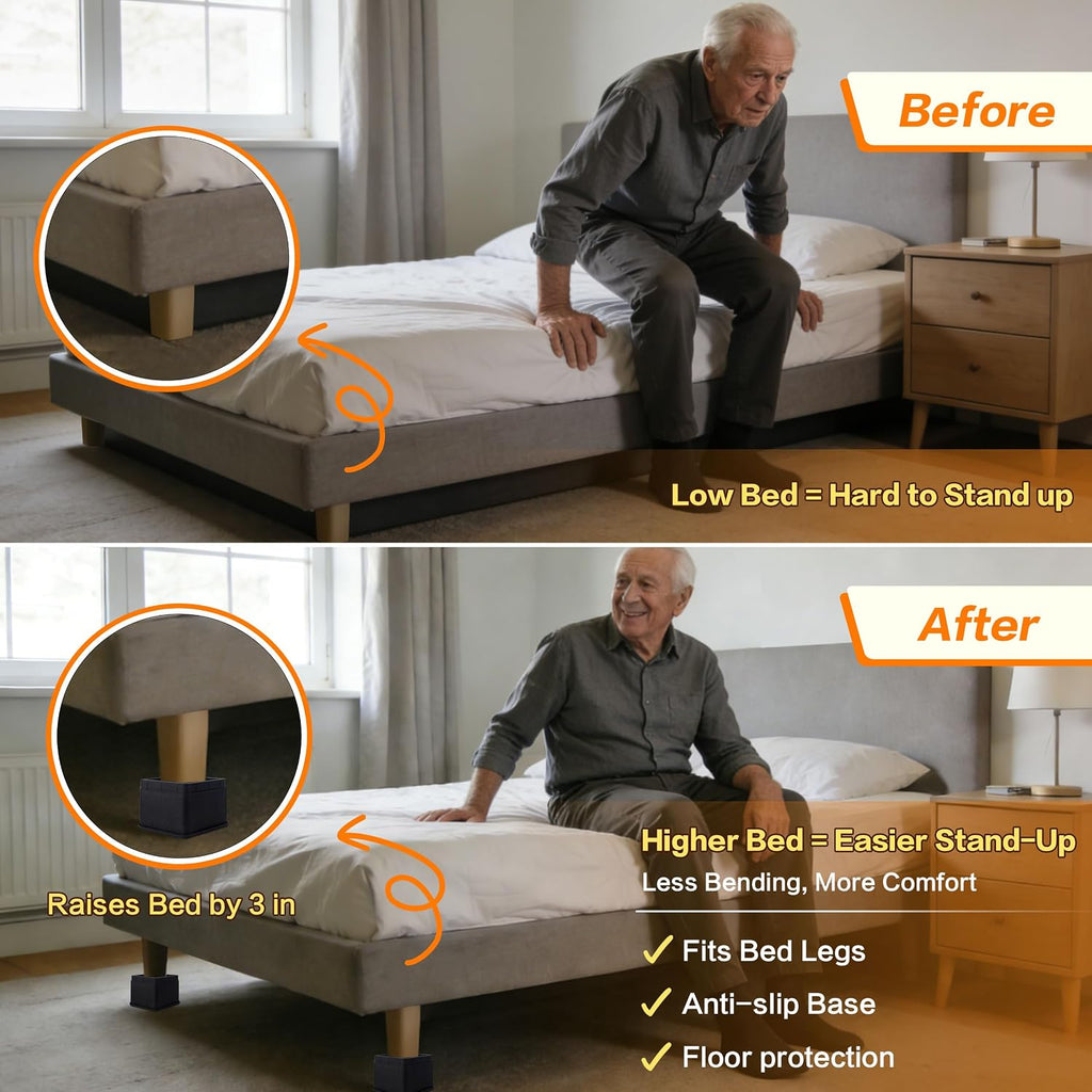 BTSD-home Bed Risers 3 Inch