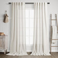 Nanspring Cream Linen Curtains 102 inches Long by Nanspring