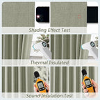 Sage Green 100% Blackout Curtains 80 Inch Length 2 Panels Set - Image 5