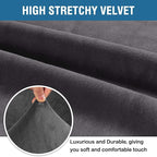 H.VERSAILTEX Stretch Velvet Armchair Cover Couch Covers 1 Cushion Chair - Image 3