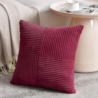 Fancy Homi 2 Packs Burgundy Big Decorative Throw Pillow Covers 24x24 Inch - Image 2