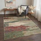 Area Rugs 5x7 for Living Room Bedroom, Modern Abstract Machine Washable Rug by BEIMO
