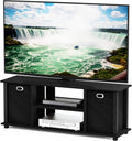 Furinno Econ Entertainment Center, Black/Black