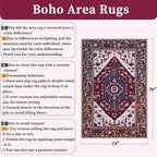 SERISSA Boho Rugs for Entryway, 2x3 Washable Non-Slip Rug Small Area Rug - Image 2
