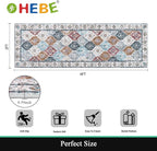 HEBE Hallway Runner Rug 2'x6' Washable Vintage Distressed Area Rugs Non Slip - Image 2