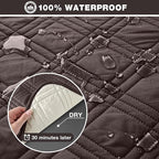 TAOCOCO 100% Waterproof Loveseat Recliner Cover, Non Slip Split Loveseat Covers - Image 3