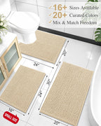 Smiry Thick Bathroom Rugs 30x20, Extra Soft Absorbent Chenille Bath Mat