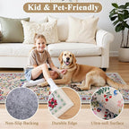 HEBE Washable Hallway Runner Rug 2'x 8' Non Slip Kitchen Rugs Runner, Low Pile - Image 6