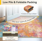Washable Area Rugs 2'x8' Non-Slip Modern Abstract Soft - Image 8