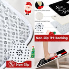 ArtSocket Christmas Bathroom Sets with Shower Curtain and Rugs Santa Claus