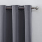 LEMOMO Blackout Curtains 66 x 84 inch/Grey Curtains Set of 2 Panels/Thermal - Image 7