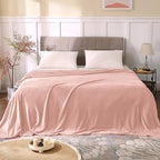 BEDELITE Fleece Blankets Queen Size Pink Morn Throw Blankets - Image 2