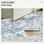 Abstract Rug 8x10 Large Living Room Rugs Neutral Modern Washable Area Rugs - Image 7