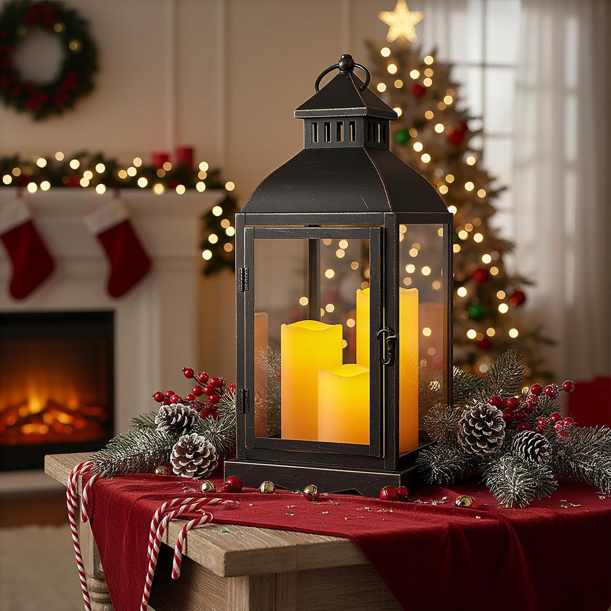 Amagic Waterproof Outdoor Flameless LED Pillar Candles with Remote Timer