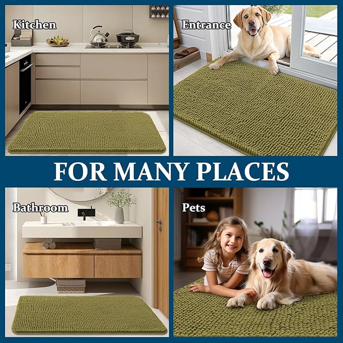 OLANLY Dog Door Mat for Muddy Paws 24x16, Absorbs Moisture and Dirt, Absorbent - Image 8