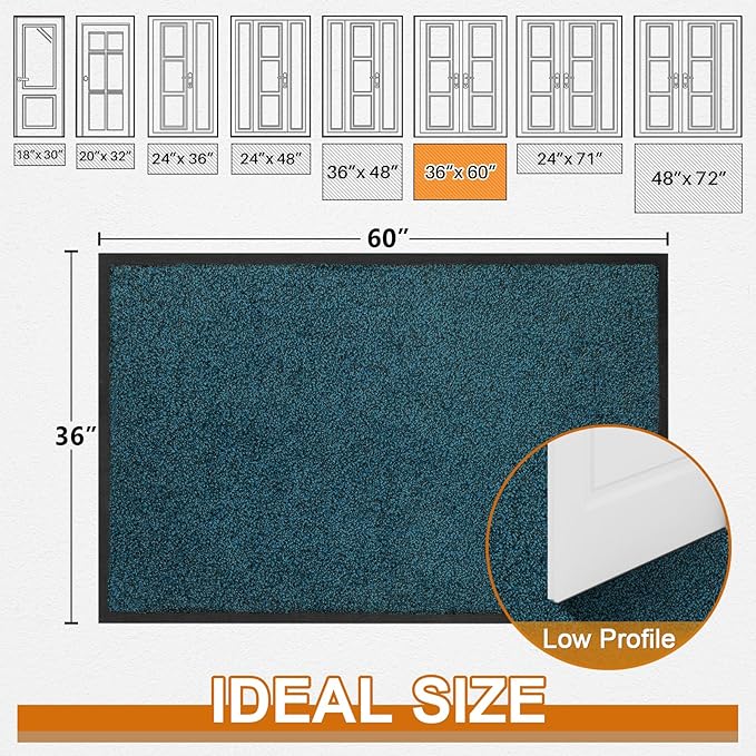 Mibao Front Door Mat, Dirt Trapper Welcome Mat - Image 2