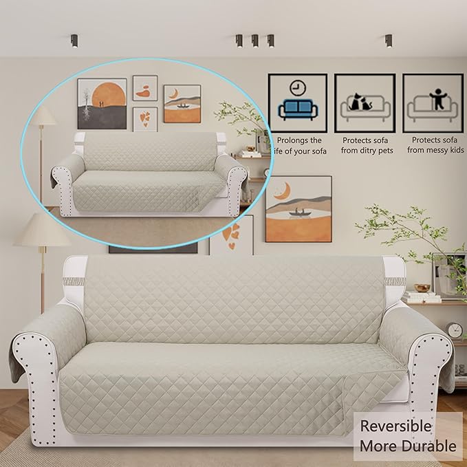 Reversible Oversized Sofa Covers Couch Cover Furniture Protector - Image 2