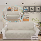Reversible Couch Cover for 3 Cushion Couch for Pet Friednly Sofa Cover for Dogs - Image 2
