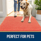 OLANLY Dog Door Mat for Muddy Paws 34x21, Absorbs Moisture and Dirt, Absorbent - Image 6