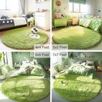 OLANLY Grass Green Round Rugs for Bedroom - Image 9
