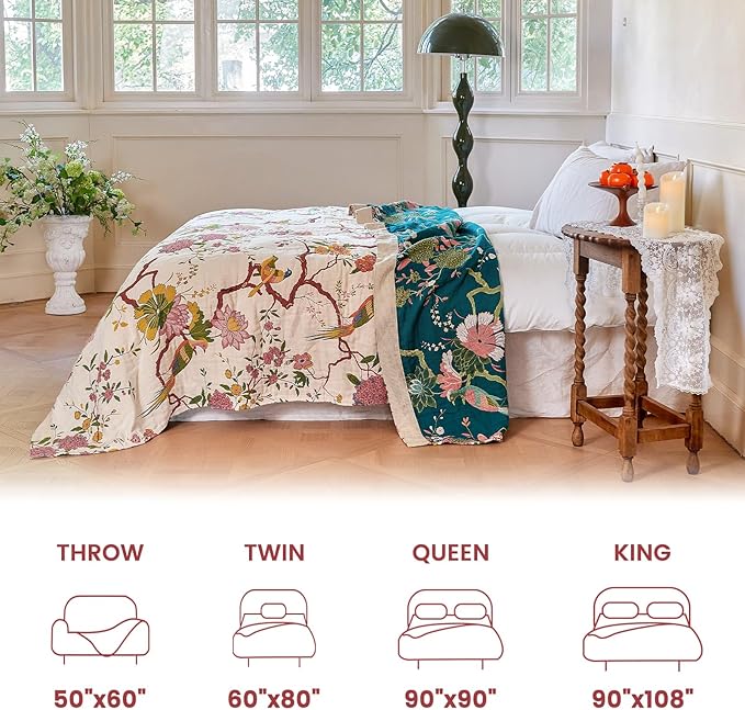 MSGKV The Boho Layer: 60"x80" Cotton Throw Blanket – Full Size - Image 5
