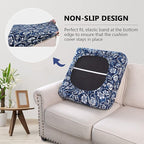 hyha Printed Couch Cushion Covers, Floral Sofa Covers Washable - Image 3