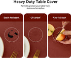 Romanstile Waterproof Vinyl Tablecloth Rectangle, 60 x 102 Inch, Burgundy