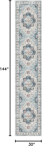 Madane Hallway Runner Rug 2'6''x12' Kitchen Runner, Non Slip Vintage Runners - Image 2