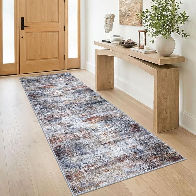 IOHOUZE Abstract Runner Rug 3x8 Ft Washable Runners by iOhouze