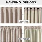 MIULEE 100% Blackout Linen Curtains - Image 5