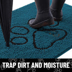 Smiry Dog Door Mat for Muddy Paws, Absorbent Dirt Trapper Non Slip Quick Dry - Image 2