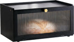 ETMI Vintage Bread Box for Kitchen Countertop - Retro Brown Bread Storage Box Breadbox